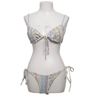 Bikini (White, Multicolored) Elastane, Polyester