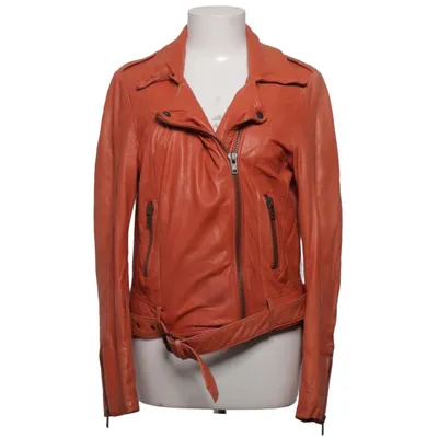 Bikerjacke (Orange) von Twist & Tango Baumwolle, Leder