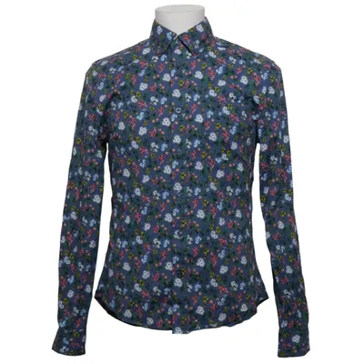 Shirt (Blue, Multicolored) from Dressmann Cotton, Elastane