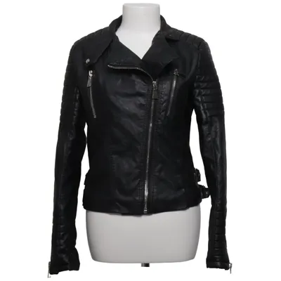 Biker jacket (Black) from Voyelles Polyester, Polyurethane