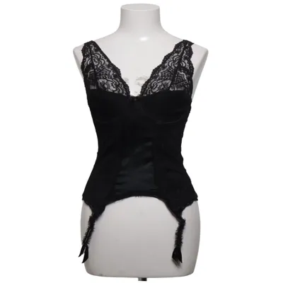 Corset (Noir) de Chantal Thomass Élasthane, Polyamide, Soie