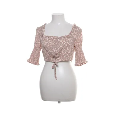 Crop top (Beige, Wit, Meerkleurig) van Nasty Gal Polyester