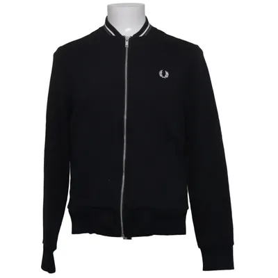 Cardigan (Zwart) van Fred Perry Katoen, Elastaan, Polyester