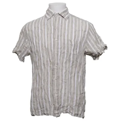 Korte mouwen shirt (Beige, Wit) van Kora Linnen