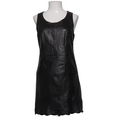 Leather dress (Black) from DDP Elastane, Leather, Polyester