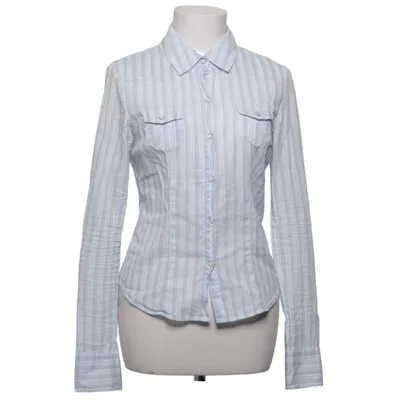 Shirt (Blue, White) from Abercrombie & Fitch Cotton