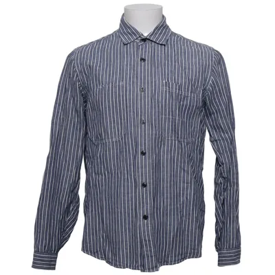 Chemise (Bleu, Blanc) de PL & CO Casual Attire Coton, Lin