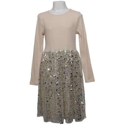 Klänning (Beige, Silverfärgad, Flerfärgad) från H&M Bomull, Elastan, Polyester