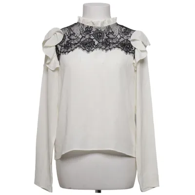 Blouse (White, Black) from Zara Basic Collection