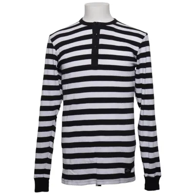 Henley Shirt (Schwarz, Weiß) von Mads Nørgaard Bio-Baumwolle
