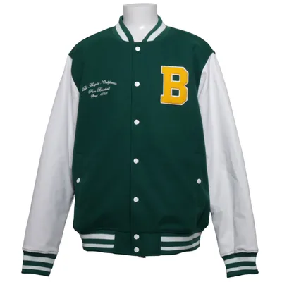 Collegejacka (Grön, Vit, Gul) från Lager 157 Polyester