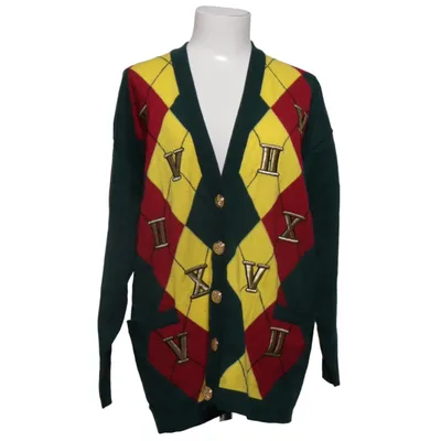 Cardigan (Green, Yellow, Red) from Escada by Margaretha Ley Cashmere, Wool