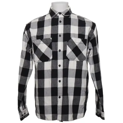 Flannel skjorte (Sort, Hvid) fra Vailent Pure Bomuld