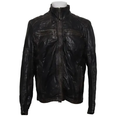 Leather jacket (Black) from Molltan Cotton, Leather, Polyester