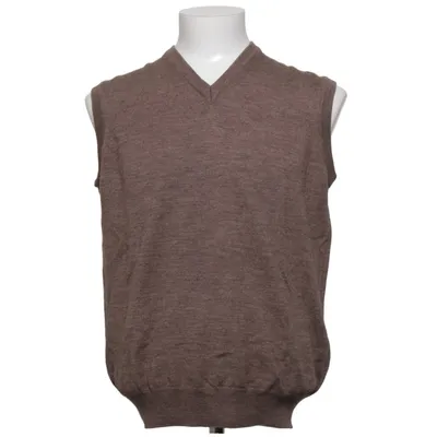 Pull sans manches (Marron) de Long Island Acrylique, Laine de mouton