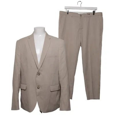 Jakkesæt (Beige) fra Lindbergh White Elastan, Linned, Polyester, Viscose