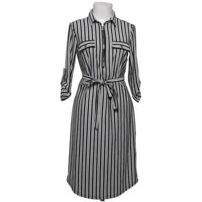 Shirt dress (Black, White) from Mlle Gabrielle Elastane, Polyester