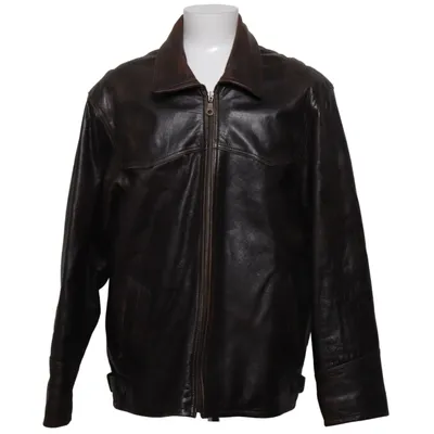 Leren jack (Bruin) van Livetree Leer, Polyester