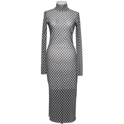 Rollkragenkleid (Schwarz, Weiß) von Baum Und Pferdgarten Elasthan, Recyceltes Polyester