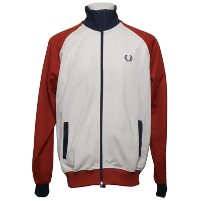 Träningsjacka (Vit, Röd, Blå) från Fred Perry Bomull, Polyester