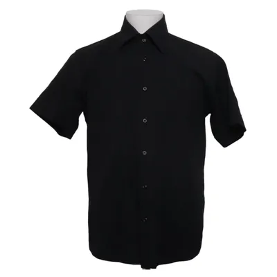 Chemise à manches courtes (Noir) de Selected Coton, Polyester