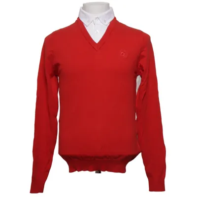 Pullover (Röd, Vit) från Ombre Bomull, Polyamid