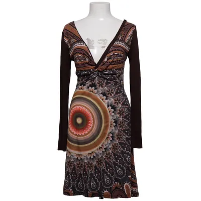 Dress (Brown, Multicolored) from Desigual Cotton, Viscose