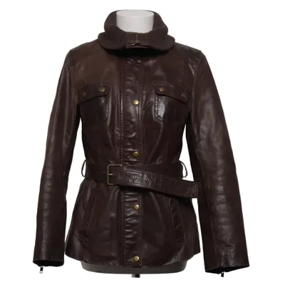 Leather jacket (Brown) from Lindex Leather, Polyester