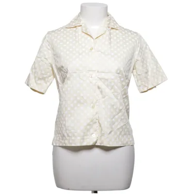 Chemise à manches courtes (Beige, Blanc) de Stiga Coton, Viscose