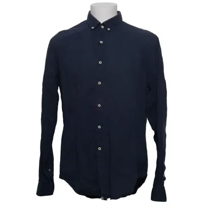 Chemise (Bleu) de Zara Man Coton, Lin