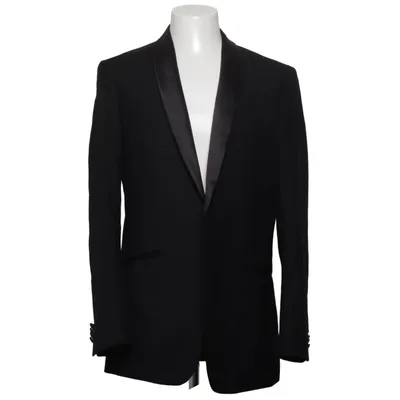 Smokingblazer (Sort) fra Dobell Polyester, Viscose