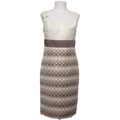 Dress (White, Brown, Gold) from Selene Polyester