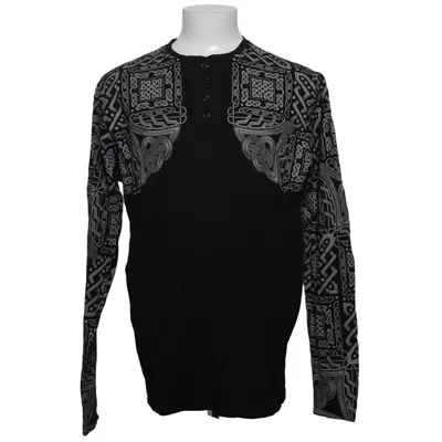 Henley shirt (Zwart, Wit) van Black Premium by EMP