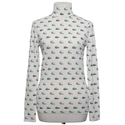 Turtleneck (Hvid, Grøn) fra Lacoste Elastan, Viscose