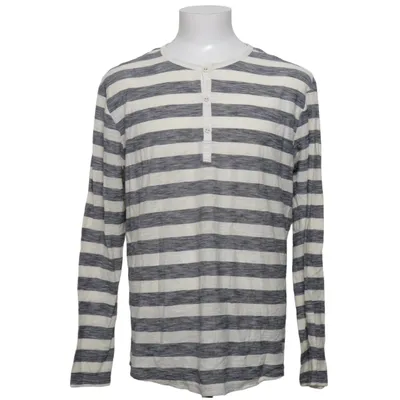 T-shirt manches longues (Bleu, Blanc) de Marwin Rags Coton