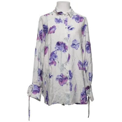 Blouse (White, Purple, Blue) from Lindex Polyamide, Viscose