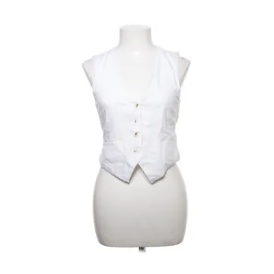 Gilet (Wit) van Pull & Bear Katoen, Linnen, Viscose