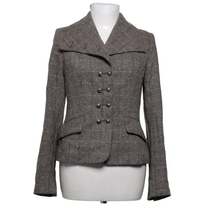 Blazer (Brown) from H&M Polyester, Silk, Viscose, Wool