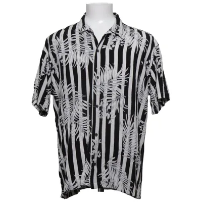Kortærmet skjorte (Sort, Hvid) fra Jack & Jones Viscose