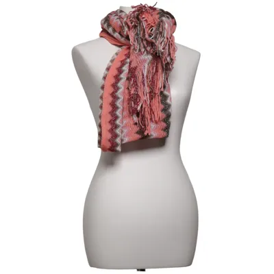 Scarf (Pink, Multicolored) from Rose Bud Acrylic, Metallic fiber
