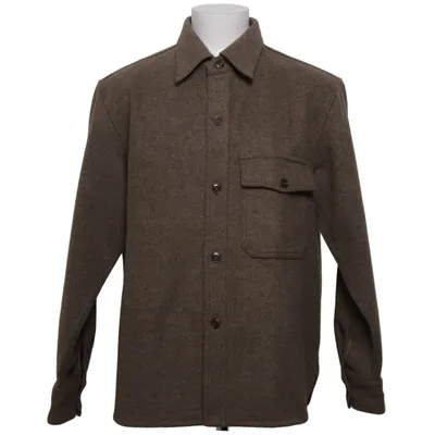 Skjortejakke (Brun) fra Uniqlo U Akryl, Polyester, Uld