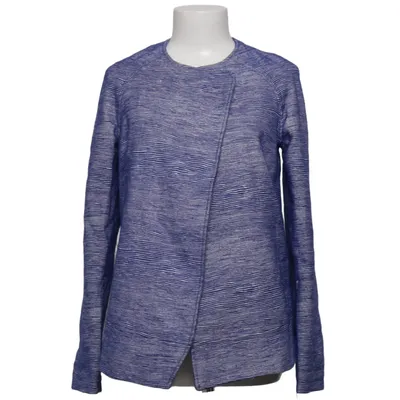 Strickjacke (Blau, Weiß) von By Zoé Acryl, Baumwolle, Polyester, Wolle