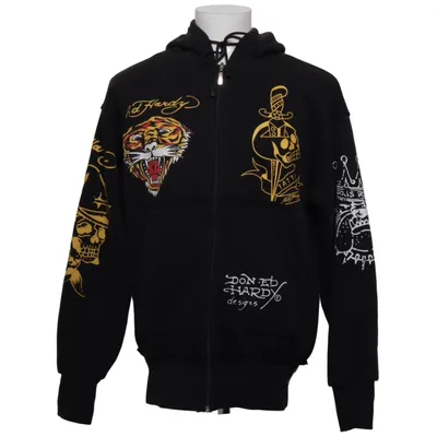 Hoodie (Black, Yellow, White) from Ed Hardy Cotton
