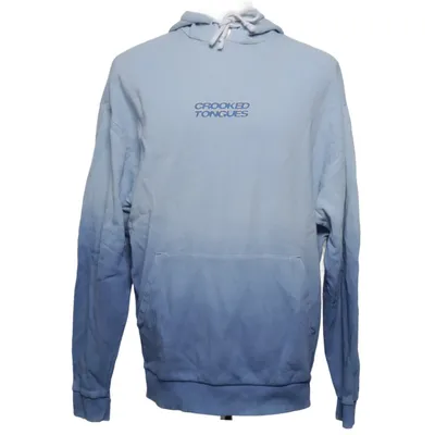Sweat à capuche (Bleu) de Crooked Tongues Coton, Élasthane