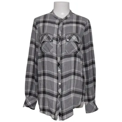 Chemise en flanelle (Gris, Blanc, Noir) de Julie Fagerholt Viscose, Laine