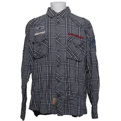 Shirt (Gray, White) from Nangaparbat Cotton