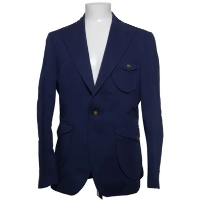 Blazer (Blauw) van Lanifato Katoen, Linnen, Viscose