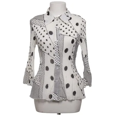 Bluse (Sort, Hvid) fra Kriss Polyester