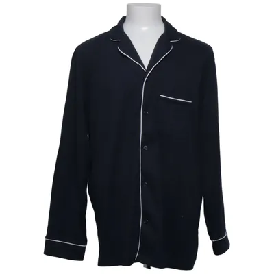 Pyjama shirt (Blauw) van Man Katoen, Gerecycled polyester