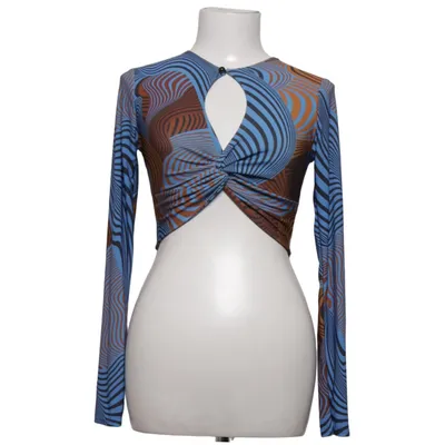 Crop top (Blauw, Bruin, Zwart) van PrettyLittleThing Elastaan, Polyester